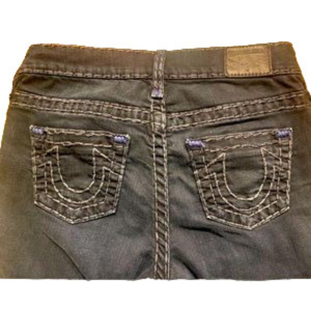 True Religion Halle Mid Rise Super Skinny Vintage Jeans EUC size 24